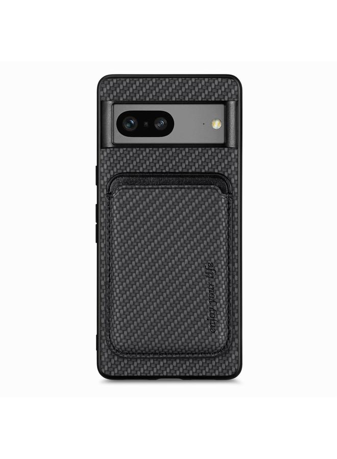 زبون جراب هاتف Google Pixel 7 من ألياف الكربون والجلد مع بطاقة Magsafe - Image 1