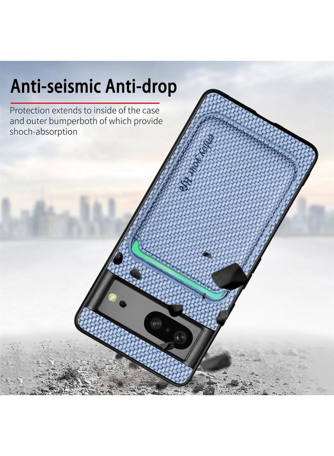 زبون جراب هاتف Google Pixel 7 من ألياف الكربون والجلد مع بطاقة Magsafe - Image 5