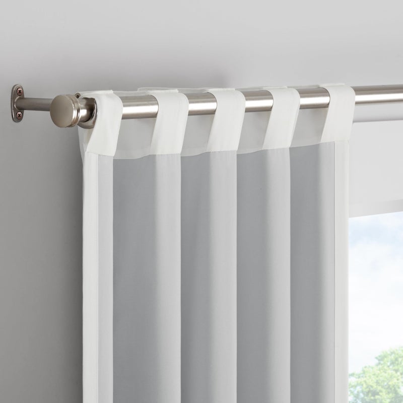 Eclipse Blackout Curtain, Tiered Ruffle Kids Curtain, 63 in x 40 in, Thermaback 100% Blackout Curtain with Rod Pocket Header, Curtain for Kids Room or Playroom, 1 Window Curtain, White - Image 4