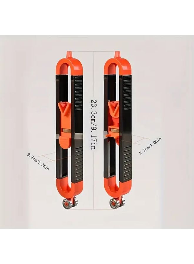 Adjustable Contour Gauge Lock Profile Ruler Orange Black Woodworking Measuring Tool - Image 3