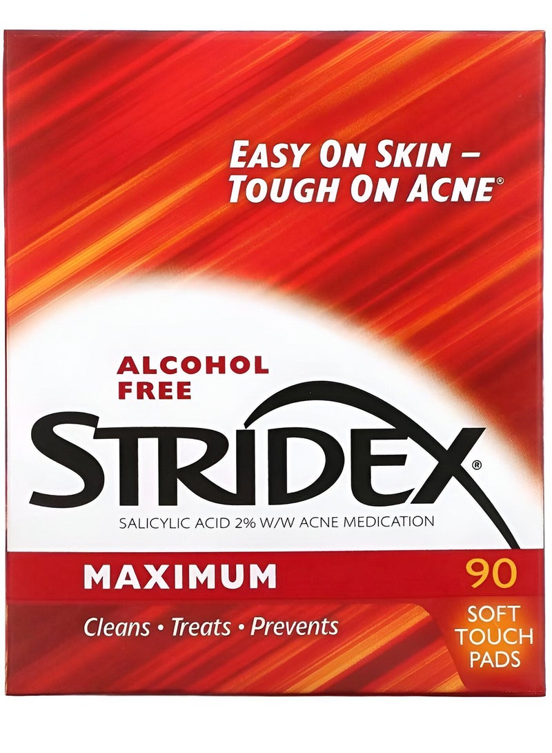سترايدكس مسحات قطنية ماكسيموم للعناية بحب الشباب 90 قطعة