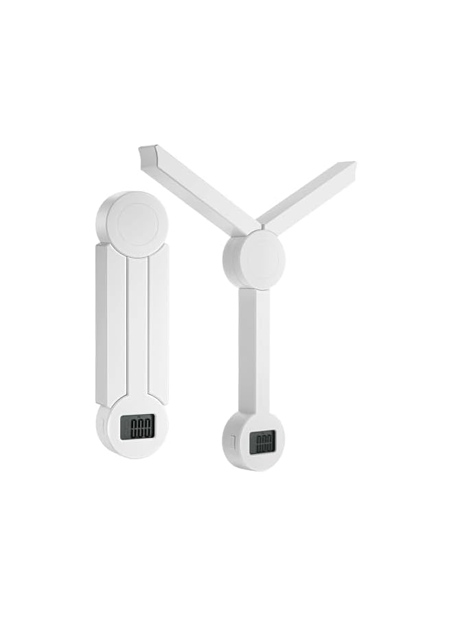 promass Folding Digital Kitchen Scale, Highly Accurate Compact Portable Food Scale with LCD Display, Auto Power Off and Tare Features, for Measuring Intake of Healthy Eating People (White) - Image 2