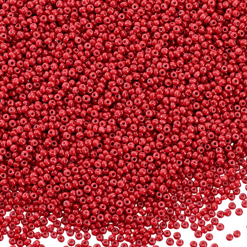 بي إتش باندا هول 6000 قطعة 110 خرز زجاجي 2 مم خرز أحمر دائري خرز صغير لفستان الخصر خرز صغير أحمر للأقراط والقلائد والأساور وسلاسل الخصر وصنع المجوهرات والحرف اليدوية