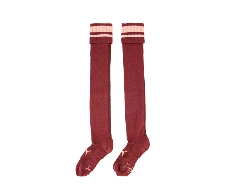 PUMA Women Over Knee Socks, Maroon 