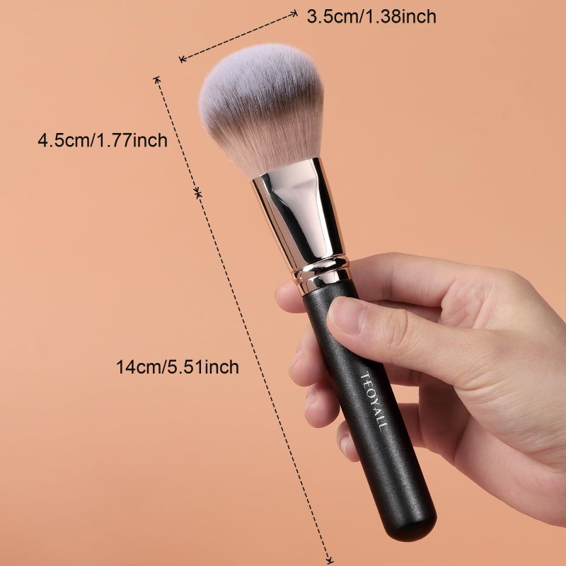TEOYALL Setting Powder Brush, Ultra Plush Fluffy Synthetic Bristles Makeup Buffing Brush for All-Over Powder Application with Powder Bronzer Foundation - Image 5