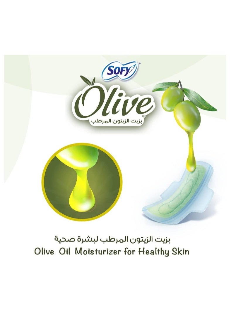 صوفي فوط صحية يومية مرطبة بزيت الزيتون - حجم كبير - 38 قطعة - Image 2