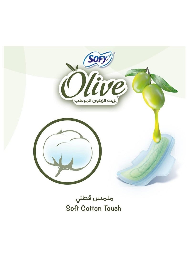 صوفي فوط صحية يومية مرطبة بزيت الزيتون - حجم كبير - 38 قطعة - Image 4