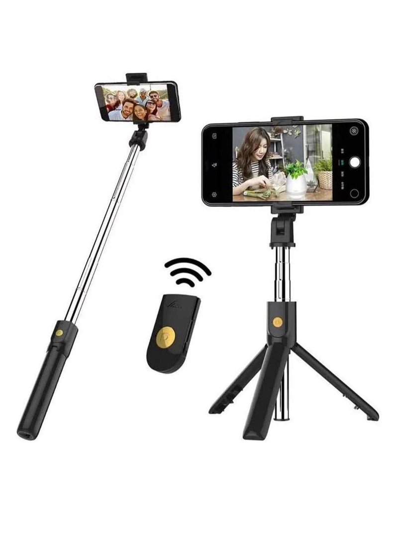 LEDIN Selfie Stick Tripod K07 Phone Wireless Bluetooth Selfie Stick Tripod Remote Shutter for Android iOS - Image 1