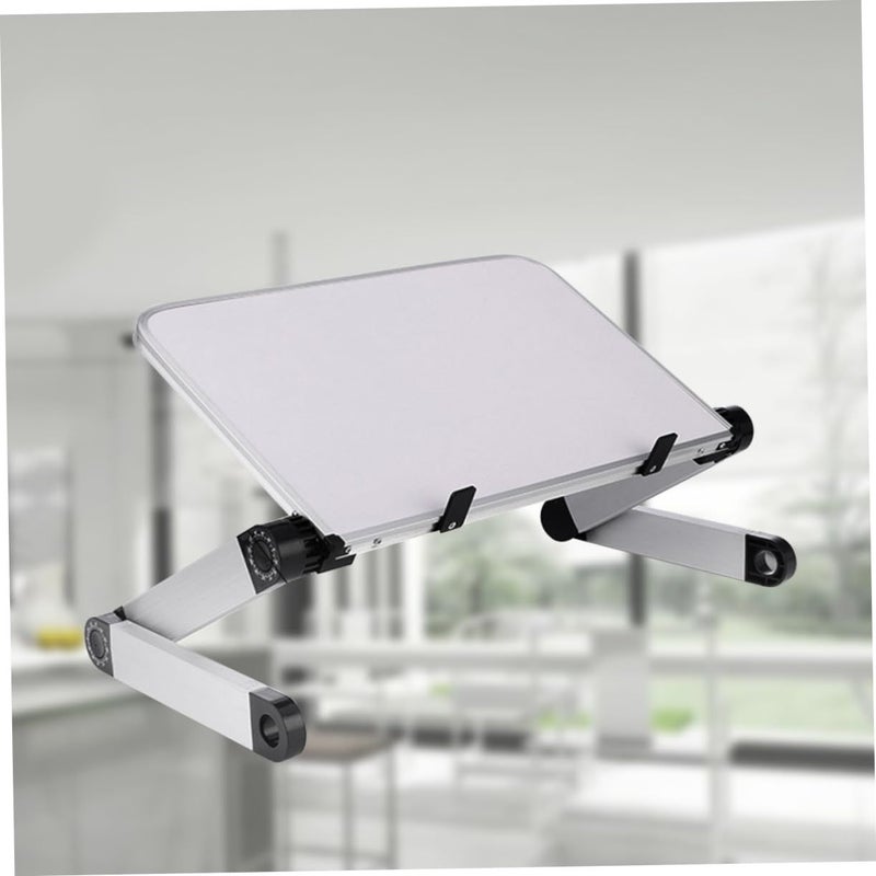 Aluminum Laptop Stand White Ventilated Base Easy Adjustment Sturdy Holder - Image 4