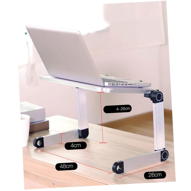 Aluminum Laptop Stand White Ventilated Base Easy Adjustment Sturdy Holder - Image 2