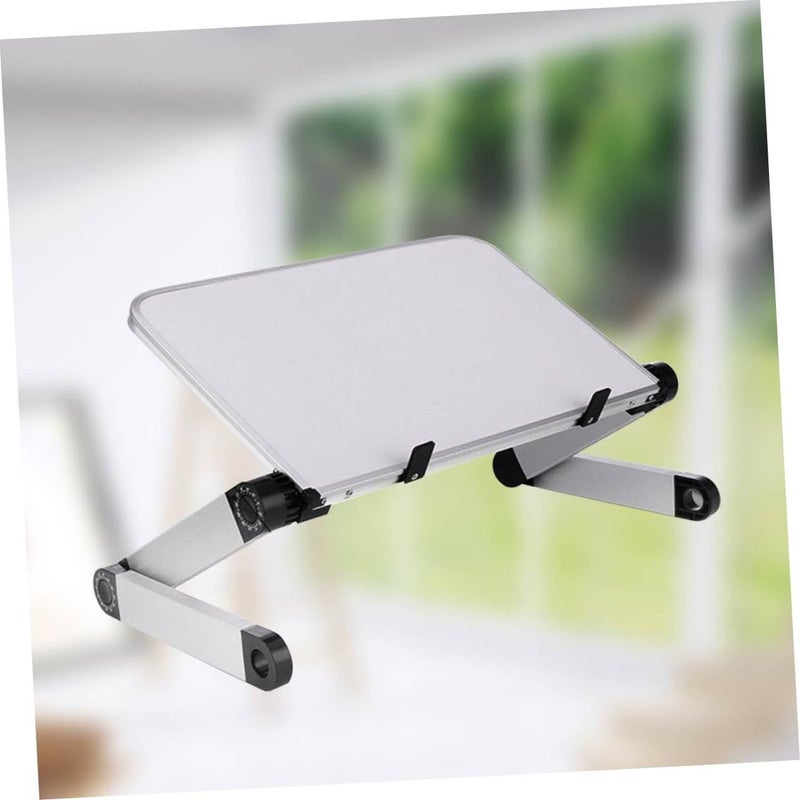 Aluminum Laptop Stand White Ventilated Base Easy Adjustment Sturdy Holder - Image 5