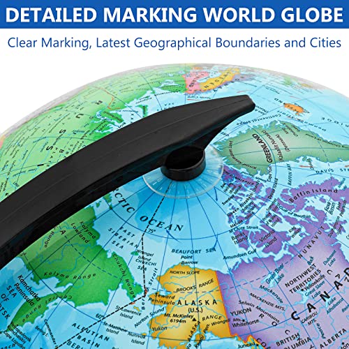 GOCHANGE Classroom Globes Elementary, 13in Political Teaching Globe with Countries & Capitals & State Capitals, Large Globes for Adults & Children - Image 3