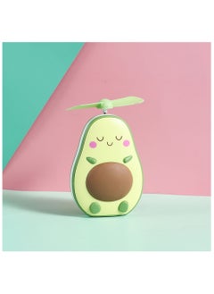 Generic Mini Avocado Makeup Mirror Fan with LED Light, USB Charging, Portable  - Image 1