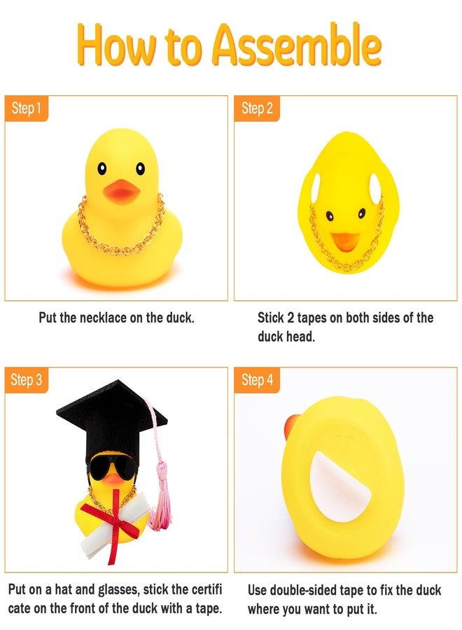 wonuu Graduation Certificate Rubber Ducks, Car Ornament Dashboard Decorations Duck Graduation Photo Props Gift for Associate, Bachelor, Graduates, Master, Doctor, Ph.D, Black - Image 5