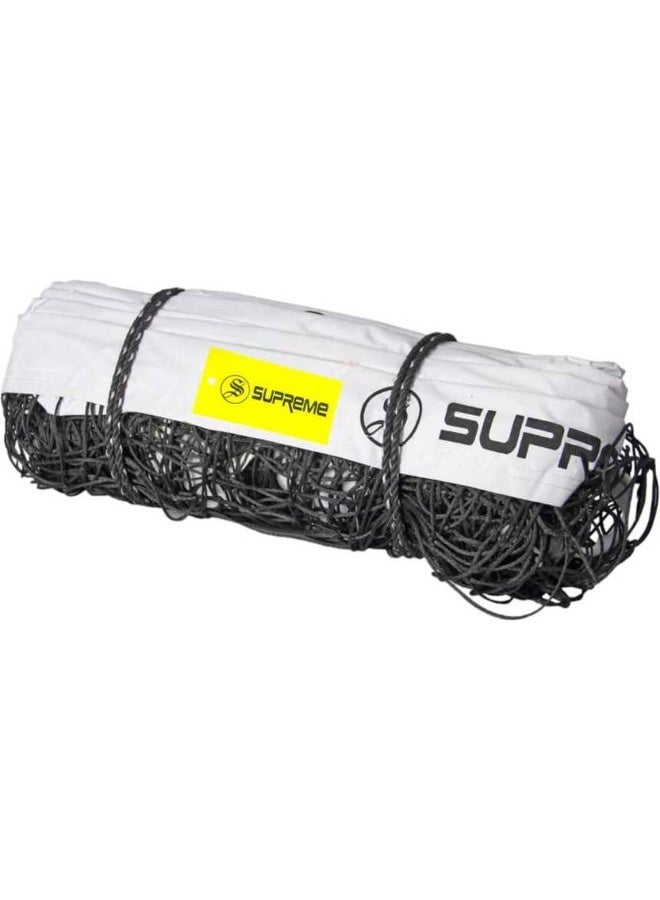 SUPREME Supreme Volleyball Net Ace 911 (4 Side Tape) Heavy Duty Machine Made Volleyball Net  (Black, White) - Image 3