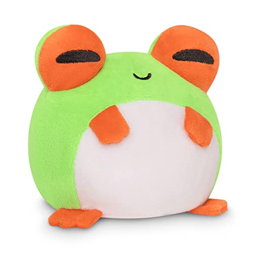 TeeTurtle Reversible Frog Plushie 4Inch Strawberry TwoSided Flip Plush Toy with Embroidered Details Cute Mini Collectible Plush for Kids Teens and Adults - Image 1