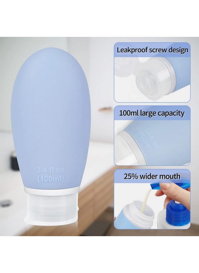COOFANDY - COOFANDY 3 Pcs Silicone Travel Bottles for Toiletries, BPA Free Travel Containers Set Leak Proof Refillable Squeezable Travel Accessories for Shampoo Conditioner Lotion (100 ml) - Image 1