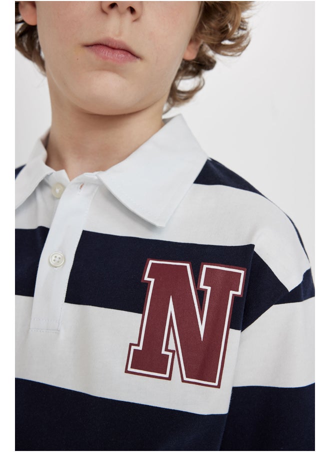 DeFacto - Boy Oversize Fit Polo Neck Knitted Short Sleeve Polo T-Shirt - Image 1