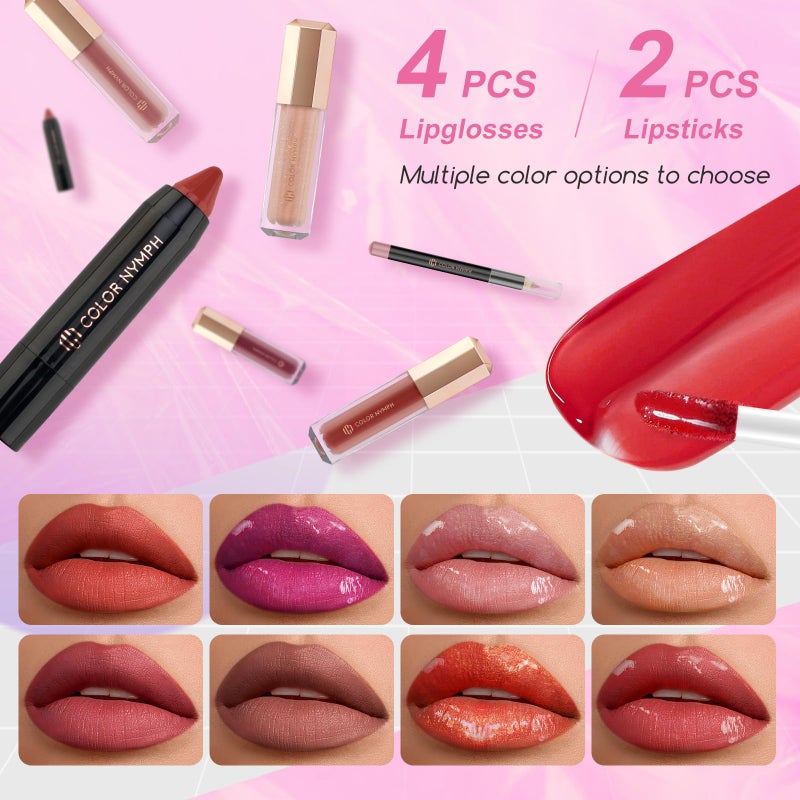 COLOR NYMPH طقم مكياج شامل للفتيات، طقم مكياج للمبتدئين للمراهقات، طقم مكياج للفتيات الصغيرات، مجموعة كاملة من أدوات المكياج للنساء، مجموعة مستحضرات تجميل تحتوي على 18 لون من ظلال العيون، كحل، ملمع شفاه، أحمر خدود، مرآة - أخضر - Image 3