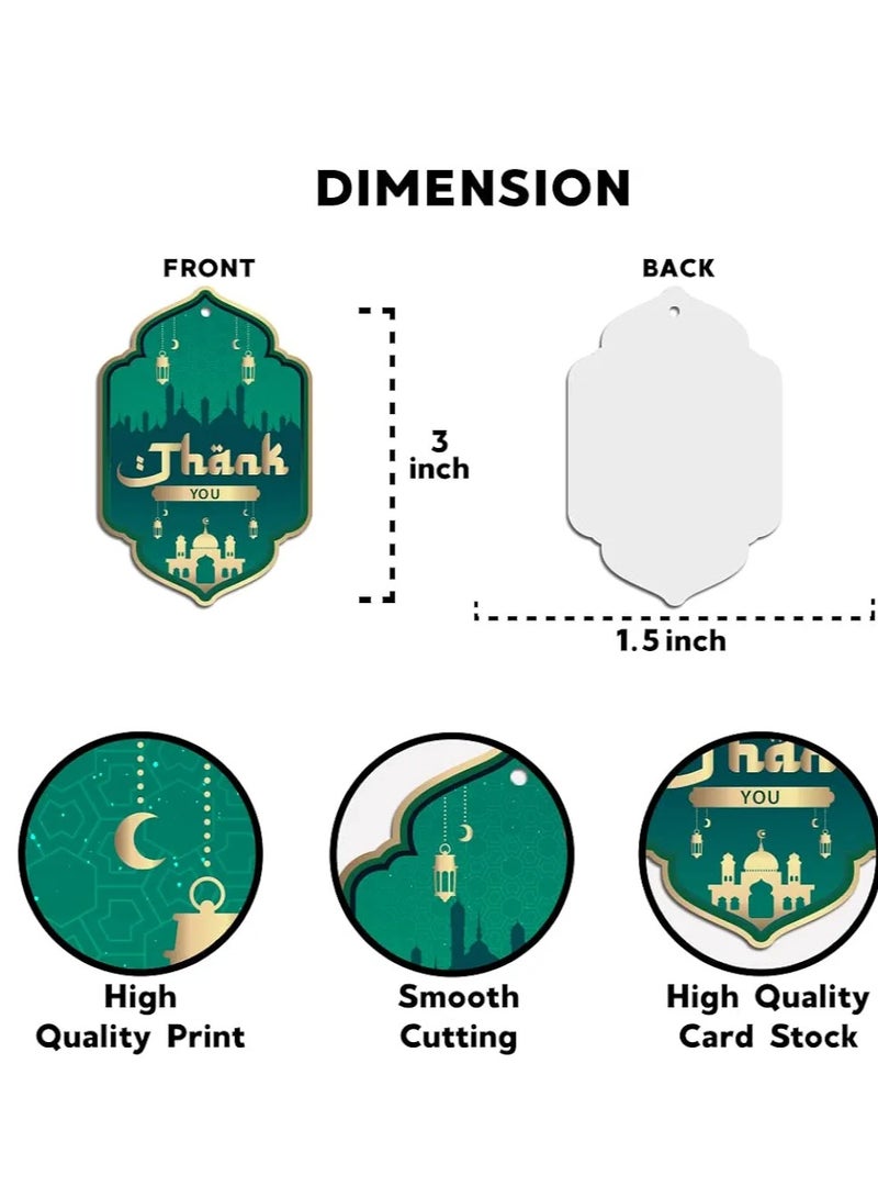 20 Pcs Thank You Tags for Ramadan/Eid (Green B), Thank You Tags, Eid Decorations, Ramadan Decorations, Tags for Ramadan Party, Eid Party Supplies - Image 4