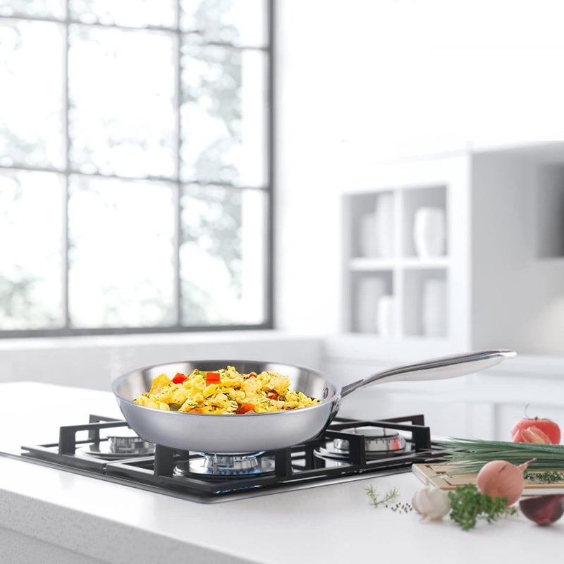 Ramson Triply Stainless Steel Fry Pan 22 cm Induction Friendly - Image 2
