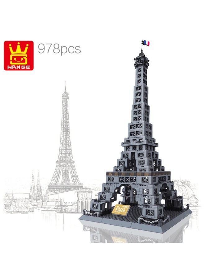 wange Eiffel Tower Paris France Building Blocks Set 5217 (Age 6+ , 978 Pieces) - Image 4