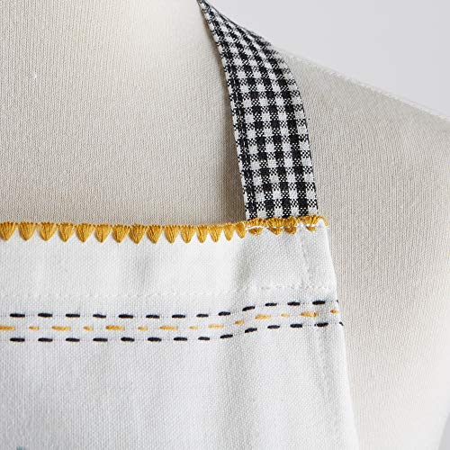 DII Women's Spring & Summer Apron Collection Adjustable, Two Large Pockets & Extra Long Ties, One Size Fits Most, Sweet Bee - Image 2