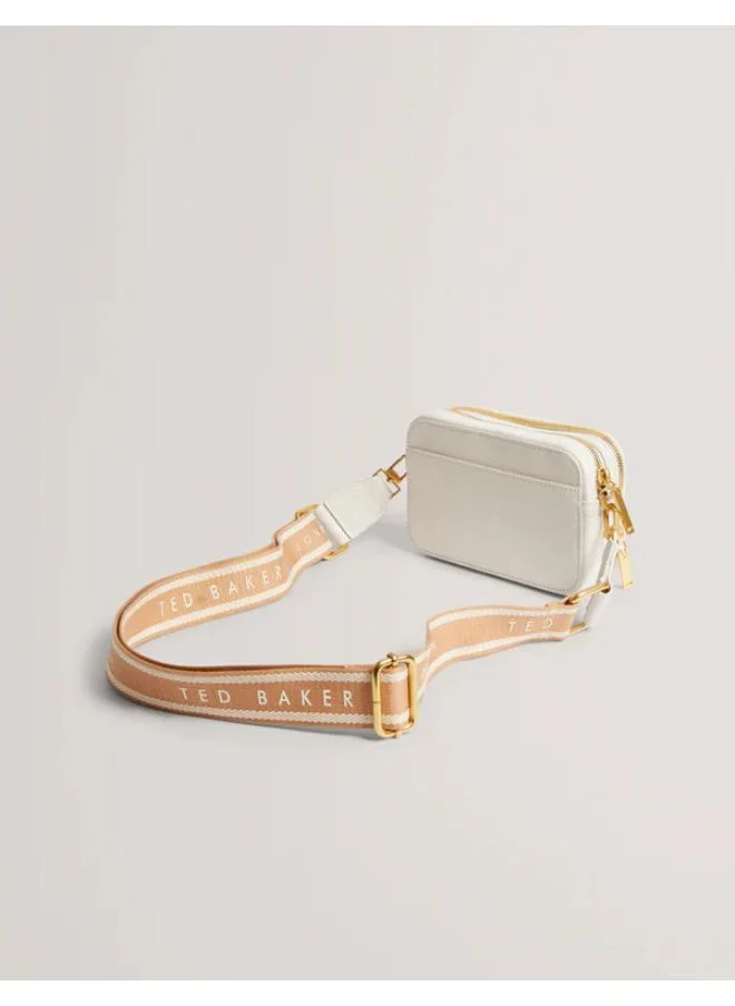 Ted Baker Baria Mini Webbing Faux Raffia Camera Bag
