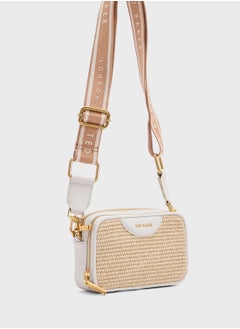 Ted Baker BARIA Mini Webbing Faux Raffia Camera Bag  - Image 3