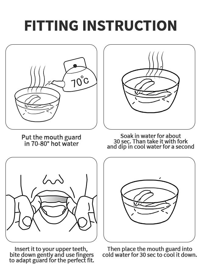 GROIC 3 Pack Youth Mouth Guard Sports Mouthguard Double Colored Teeth Braces with Case for Football Basketball Boxing MMA Hockey Lacrosse Rugby Taekwondo - Image 5