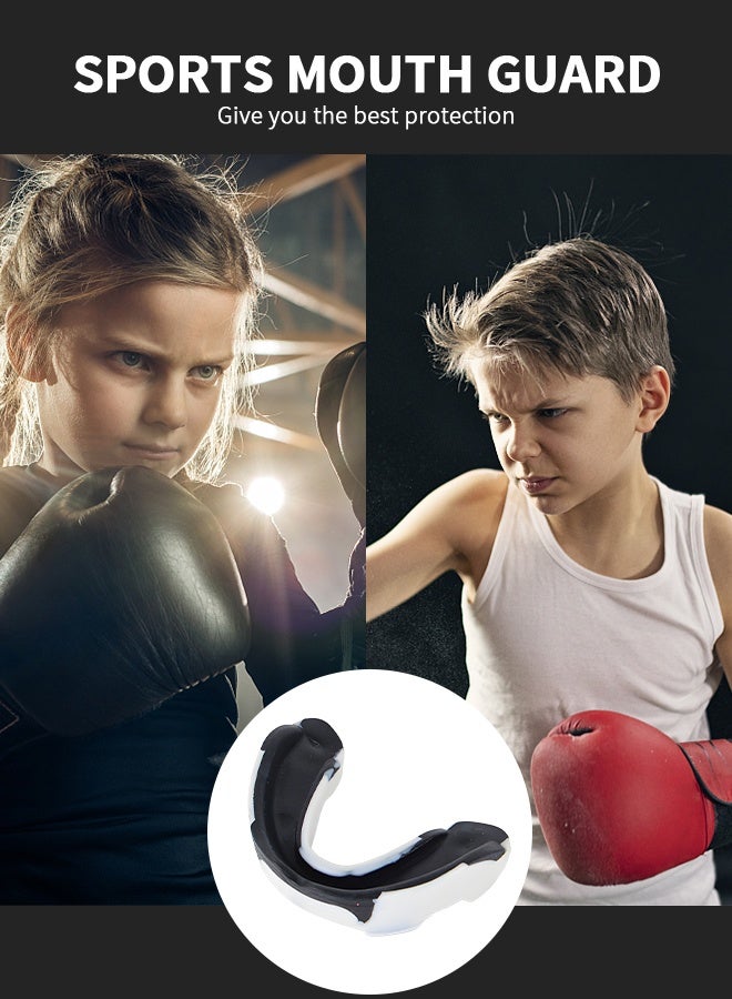 GROIC 3 Pack Youth Mouth Guard Sports Mouthguard Double Colored Teeth Braces with Case for Football Basketball Boxing MMA Hockey Lacrosse Rugby Taekwondo - Image 4