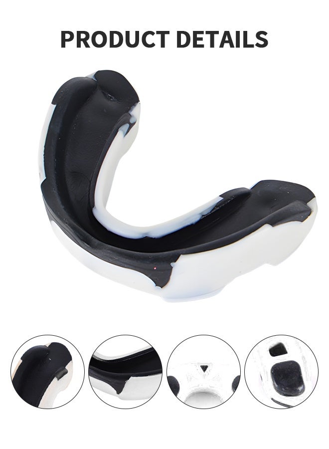 GROIC 3 Pack Youth Mouth Guard Sports Mouthguard Double Colored Teeth Braces with Case for Football Basketball Boxing MMA Hockey Lacrosse Rugby Taekwondo - Image 2