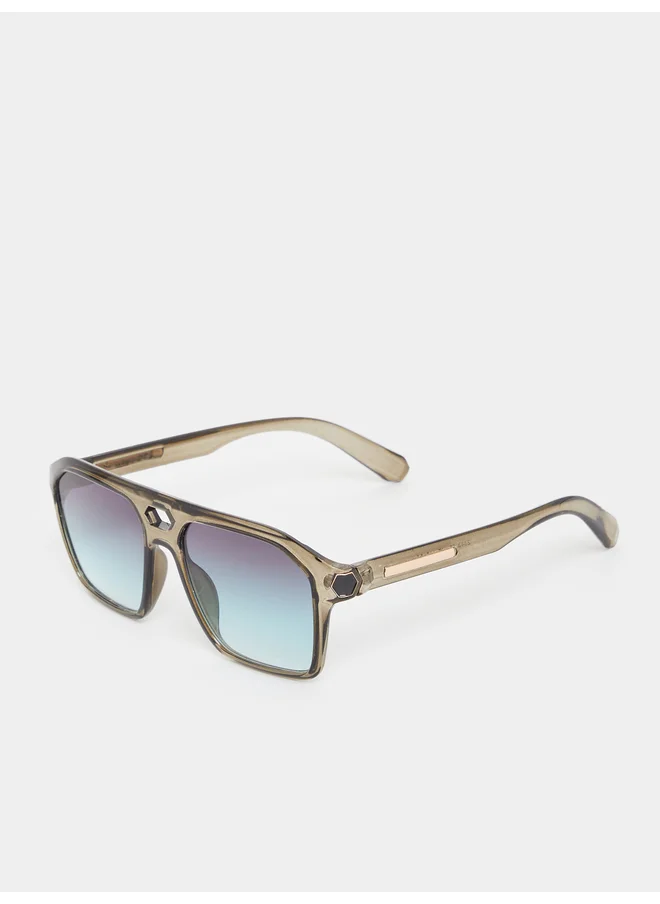 Styli Styli Double Bridge Tinted Sunglasses