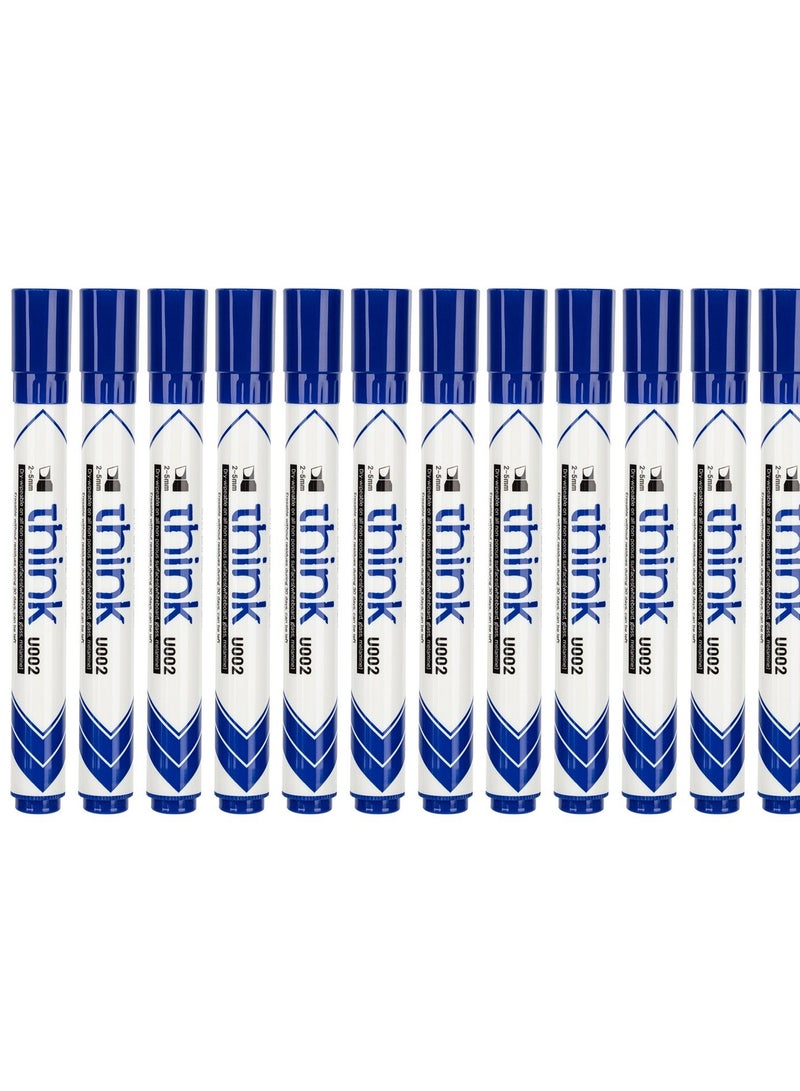 Deli Whiteboard Marker Blue 2-5mm 12 Pieces Dry Erase - Image 1