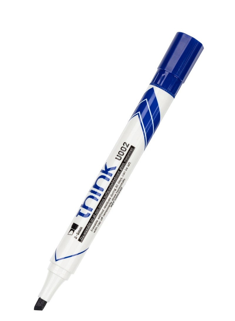 Deli Whiteboard Marker Blue 2-5mm 12 Pieces Dry Erase - Image 2