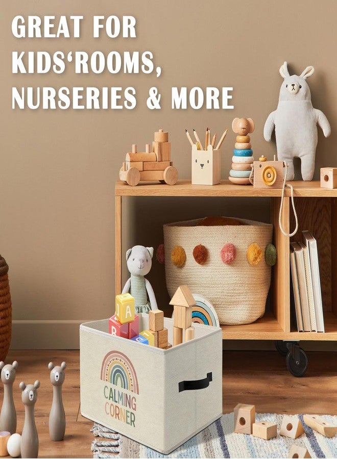 Dilemat Calming Corner Basket Storage Bins Box,Boho Classroom Decor,Calming Corner Mental Health Foldable Collapsible Storage Basket Organizer for Therapy School Counselor Office Classroom Bedroom - Image 2