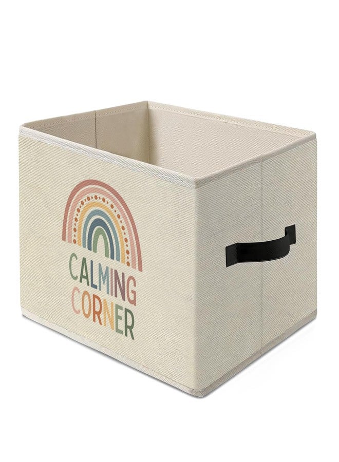 Dilemat Calming Corner Basket Storage Bins Box,Boho Classroom Decor,Calming Corner Mental Health Foldable Collapsible Storage Basket Organizer for Therapy School Counselor Office Classroom Bedroom - Image 1