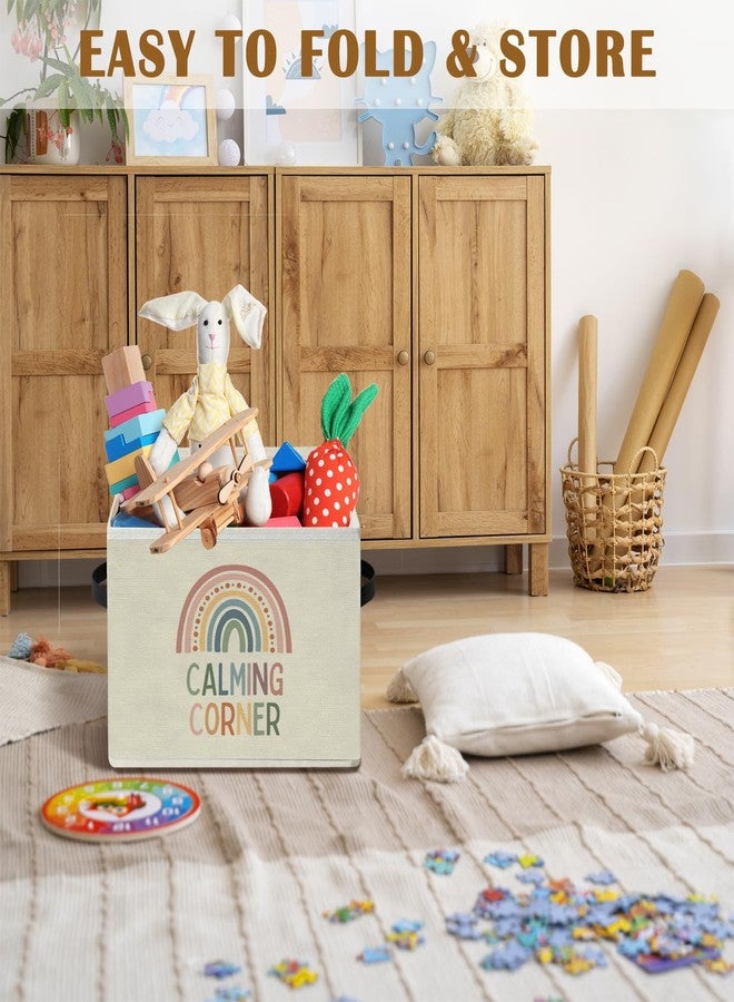 Dilemat Calming Corner Basket Storage Bins Box,Boho Classroom Decor,Calming Corner Mental Health Foldable Collapsible Storage Basket Organizer for Therapy School Counselor Office Classroom Bedroom - Image 3