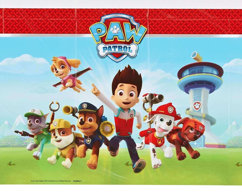 American Greetings Paw Patrol Adventures Disposable Plastic Table Cover - 54" x 96", 1 Piece - Perfect for Birthday Parties and Themed Events