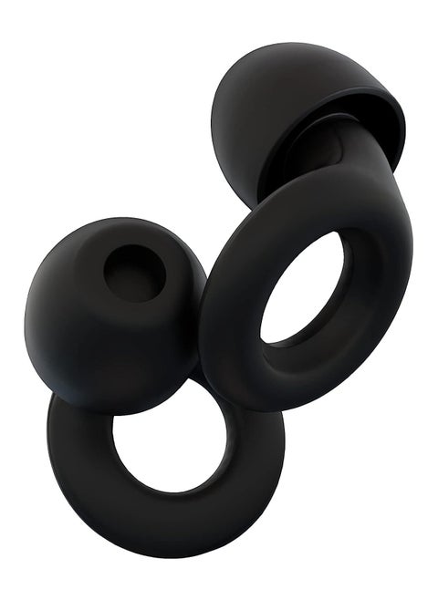 Quiet Ear Plugs For Noise Reduction，Super Soft，Reusable Hearing Protection in Flexible Silicone for Sleep, Noise Sensitivity–Black