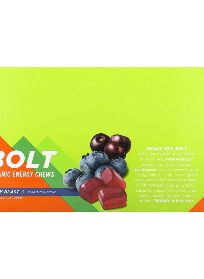 Bolt Organic Energy Chews Berry Blast 12 Packs 2.1 oz (60 g) Each