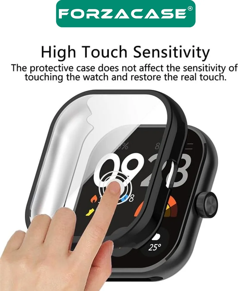 فورزاكاس Silicone Case with Closed Front Screen Protection Compatible with Xiaomi Redmi Watch 4 - FC010