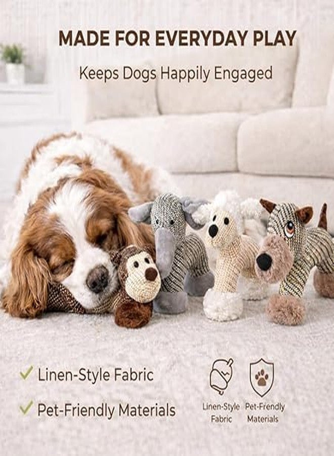 Leocfy Linen Safari Companions, Squeaky Dog Chew Animals, Strudy Linen Fabric, Relieve Boredom and Anxiety in Dogs (Elephant) - Image 5