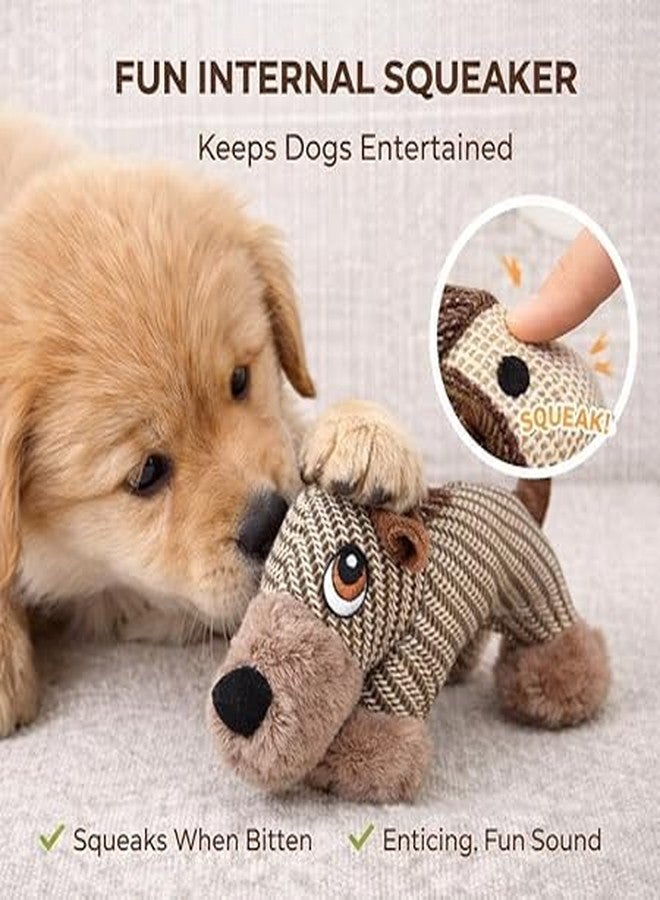 Leocfy Linen Safari Companions, Squeaky Dog Chew Animals, Strudy Linen Fabric, Relieve Boredom and Anxiety in Dogs (Elephant) - Image 4