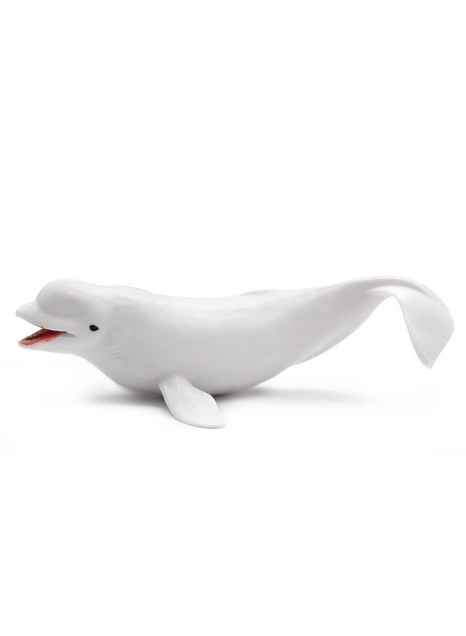 Wei Long Sea Animals Simulation Ocean Whale Toy Model Figures Toy Model Birthrday Gift Party School Project Favors Toys for Kid Boys Girls(Medium Beluga) - Image 1