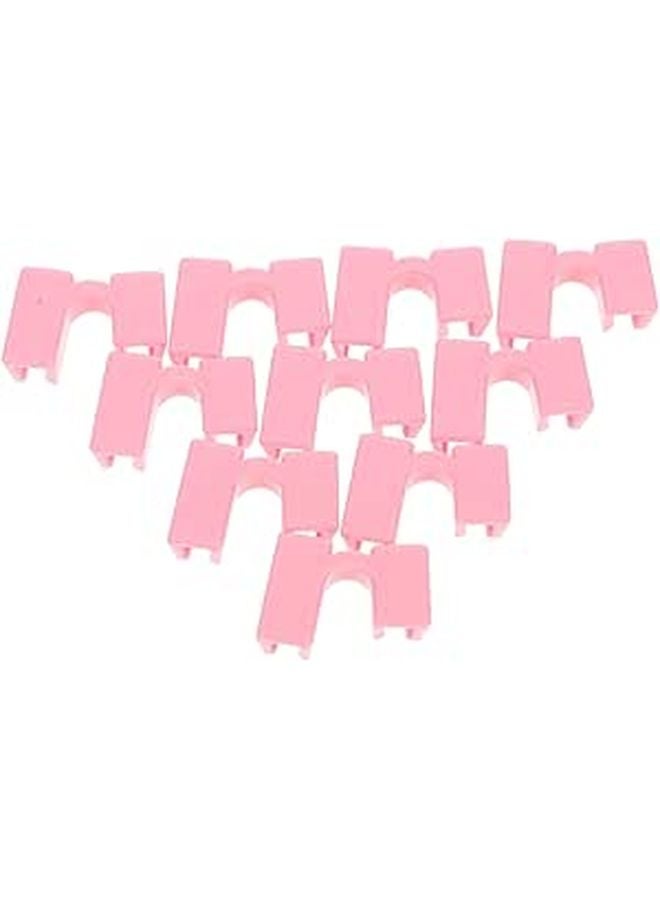 Pink Chopstick Training Helper Clips 10pcs Reusable for Beginners Adults Easy Learning - Image 1
