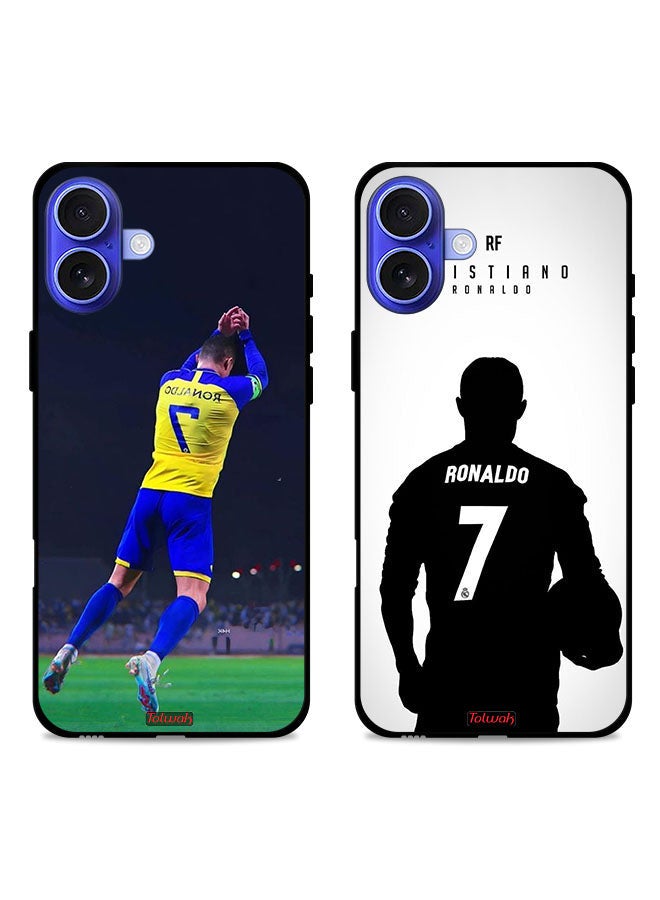 Tolwak Two Cases For Apple iPhone 16 Protective Covers Cristiano Ronaldo Mask - Image 1