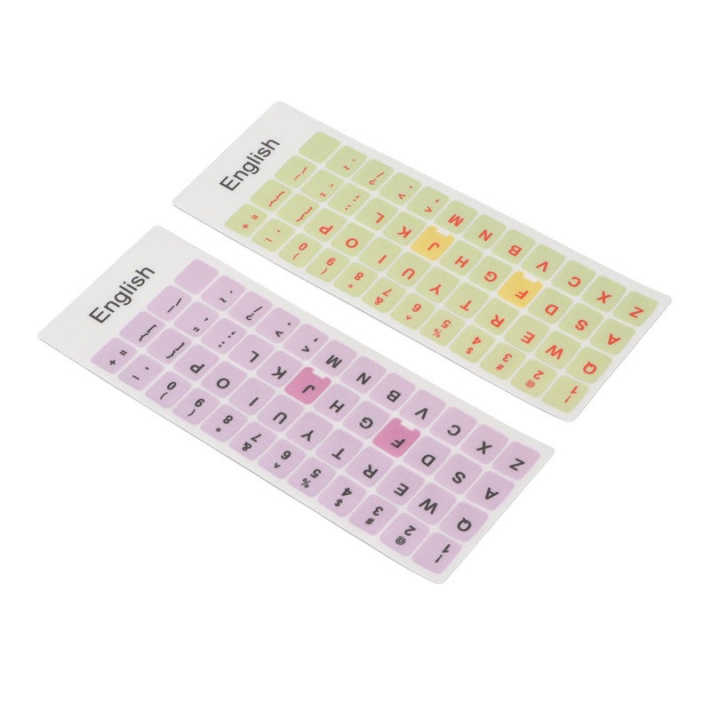 English Keyboard Stickers Waterproof PVC Keycaps Stickers for 10-17 Inch Laptop Desktop Keyboards - D Type - Image 2