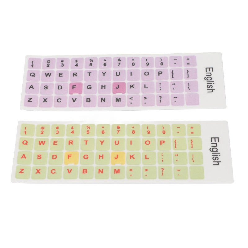 English Keyboard Stickers Waterproof PVC Keycaps Stickers for 10-17 Inch Laptop Desktop Keyboards - D Type - Image 3