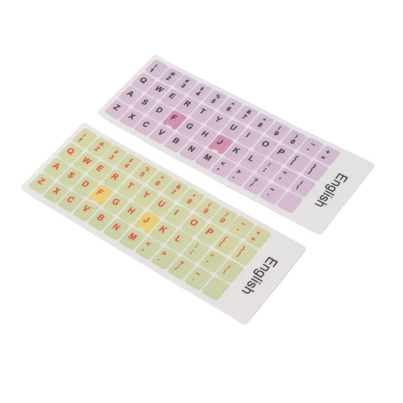 English Keyboard Stickers Waterproof PVC Keycaps Stickers for 10-17 Inch Laptop Desktop Keyboards - D Type - Image 1